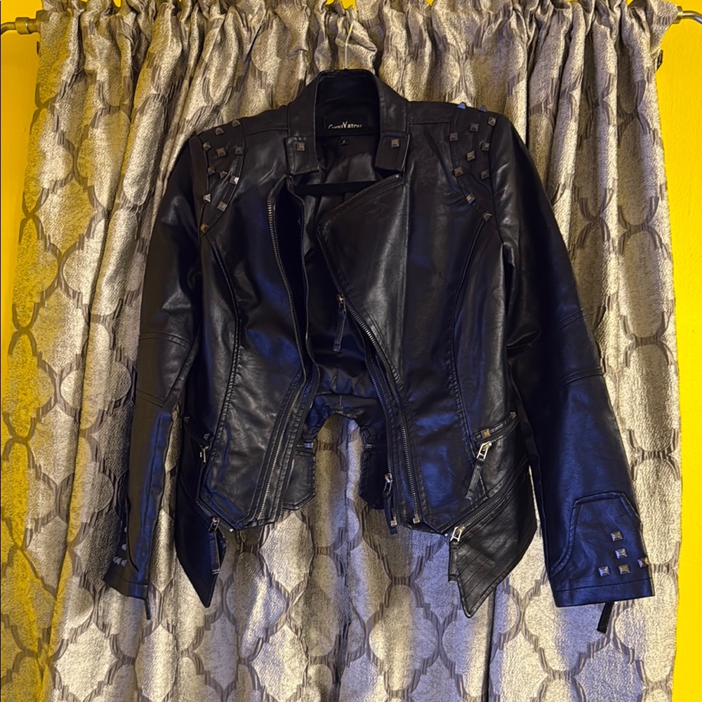 Studded Black Leather Jacket